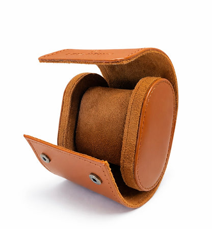 estuche de cuero viaje viajero portatil sintetico levantino vista lateral abierto